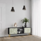 FENNEL BALDACHIN TV-Lowboard mit 2 Türen in Schwarz