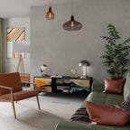 OMINOUS MOUNTAINS TV-Lowboard mit 2 Türen in Schwarz