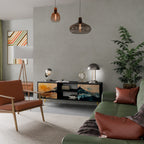 OMINOUS MOUNTAINS TV-Lowboard mit 2 Türen in Schwarz