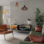 OMINOUS MOUNTAINS TV-Lowboard mit 2 Türen in Schwarz