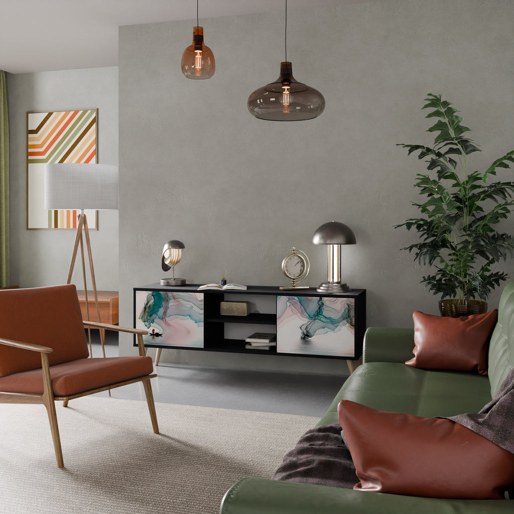 VELVET CROSSING TV-Lowboard mit 2 Türen in Schwarz