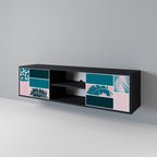 COMBINATION OF SHAPES TV-Lowboard mit 2 Türen in Schwarz