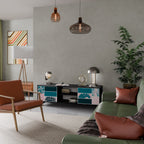 COMBINATION OF SHAPES TV-Lowboard mit 2 Türen in Schwarz