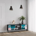 COMBINATION OF SHAPES TV-Lowboard mit 2 Türen in Schwarz