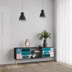 COMBINATION OF SHAPES TV-Lowboard mit 2 Türen in Schwarz