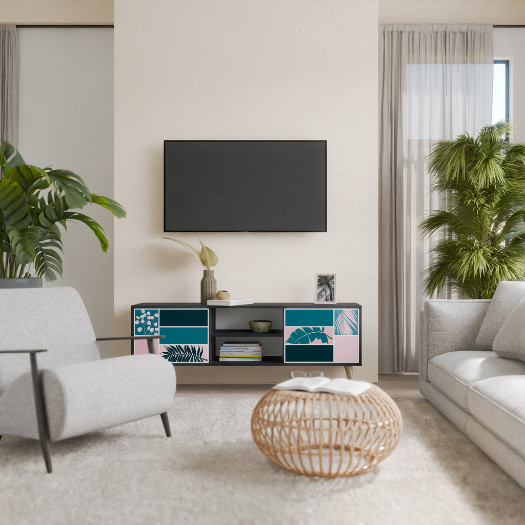 COMBINATION OF SHAPES TV-Lowboard mit 2 Türen in Schwarz