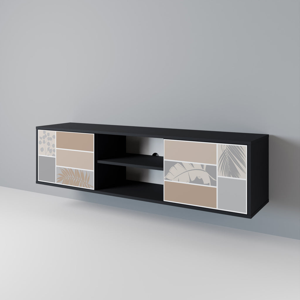 TROPICAL SHAPES TV-Lowboard mit 2 Türen in Schwarz