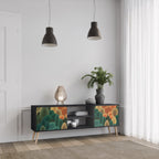 AUTUMN KALEIDOSCOPE TV-Lowboard mit 2 Türen in Schwarz