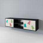 GUMMY BEARS TV-Lowboard mit 2 Türen in Schwarz