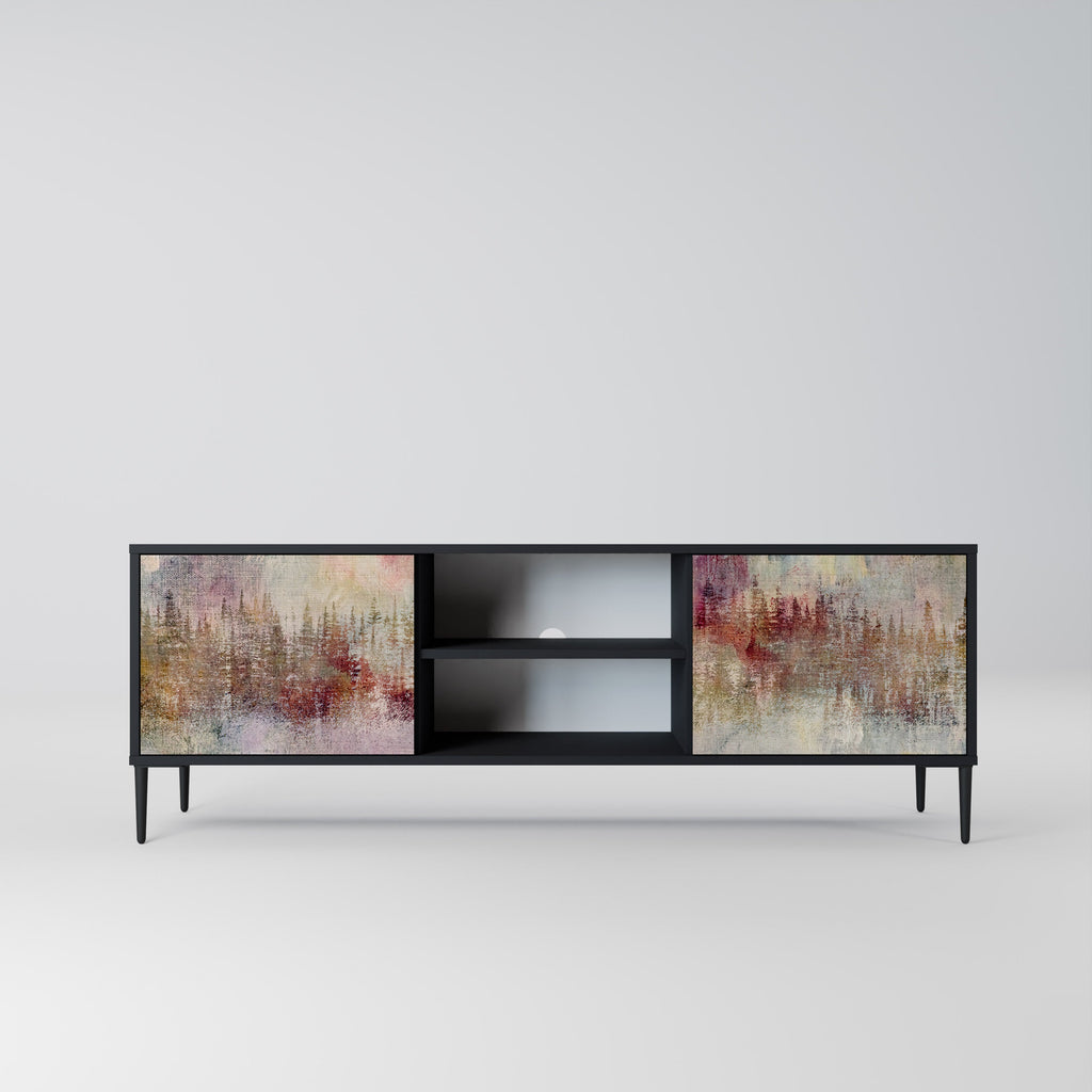 VEILED SUMMIT TV-Lowboard mit 2 Türen in Schwarz