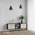 DELICATE BEAUTY TV-Lowboard mit 2 Türen in Schwarz