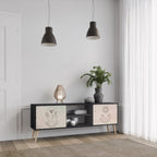 DELICATE BEAUTY TV-Lowboard mit 2 Türen in Schwarz