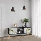 ELEGANT BOTANICS TV-Lowboard mit 2 Türen in Schwarz