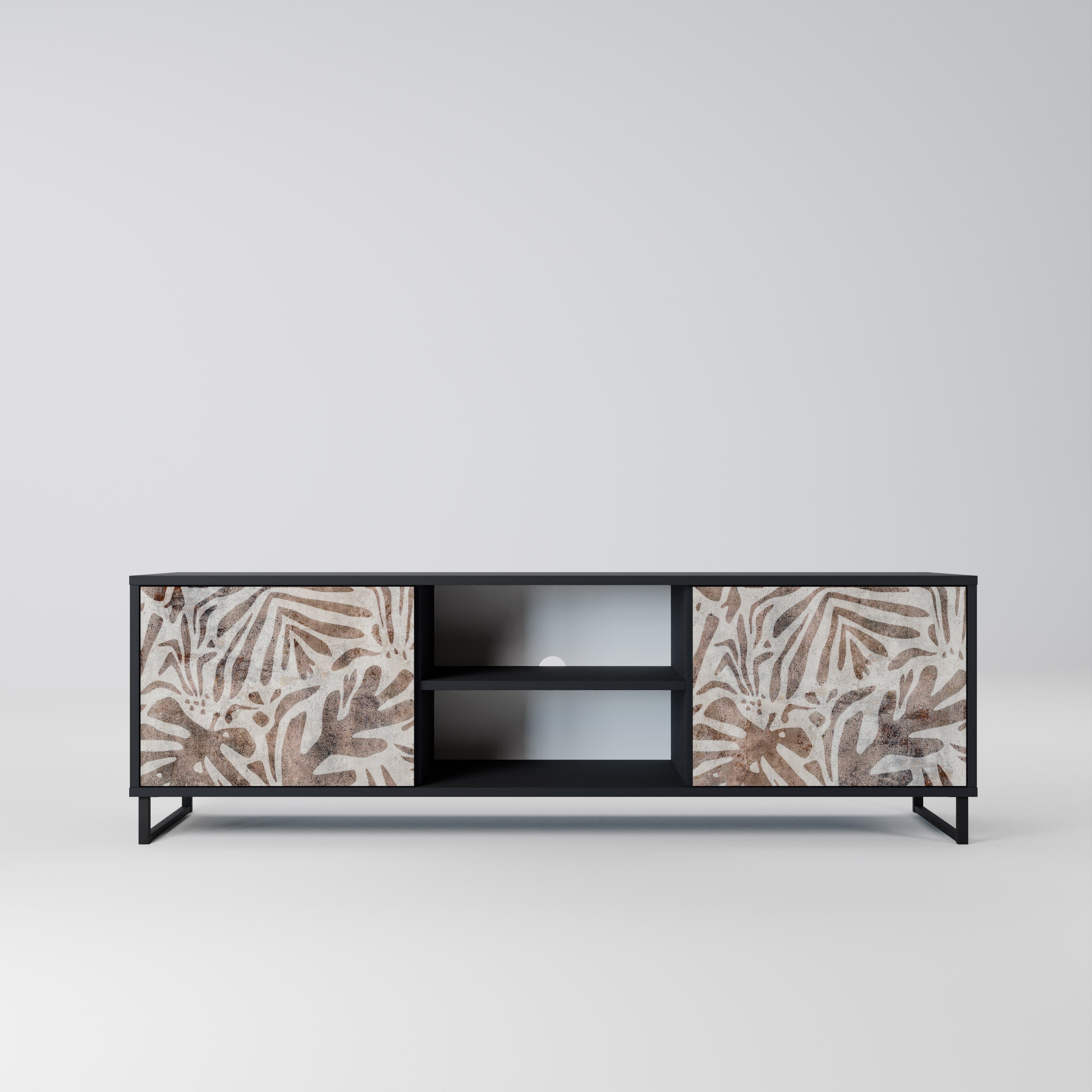 PASSING TIME TV-Lowboard mit 2 Türen in Schwarz