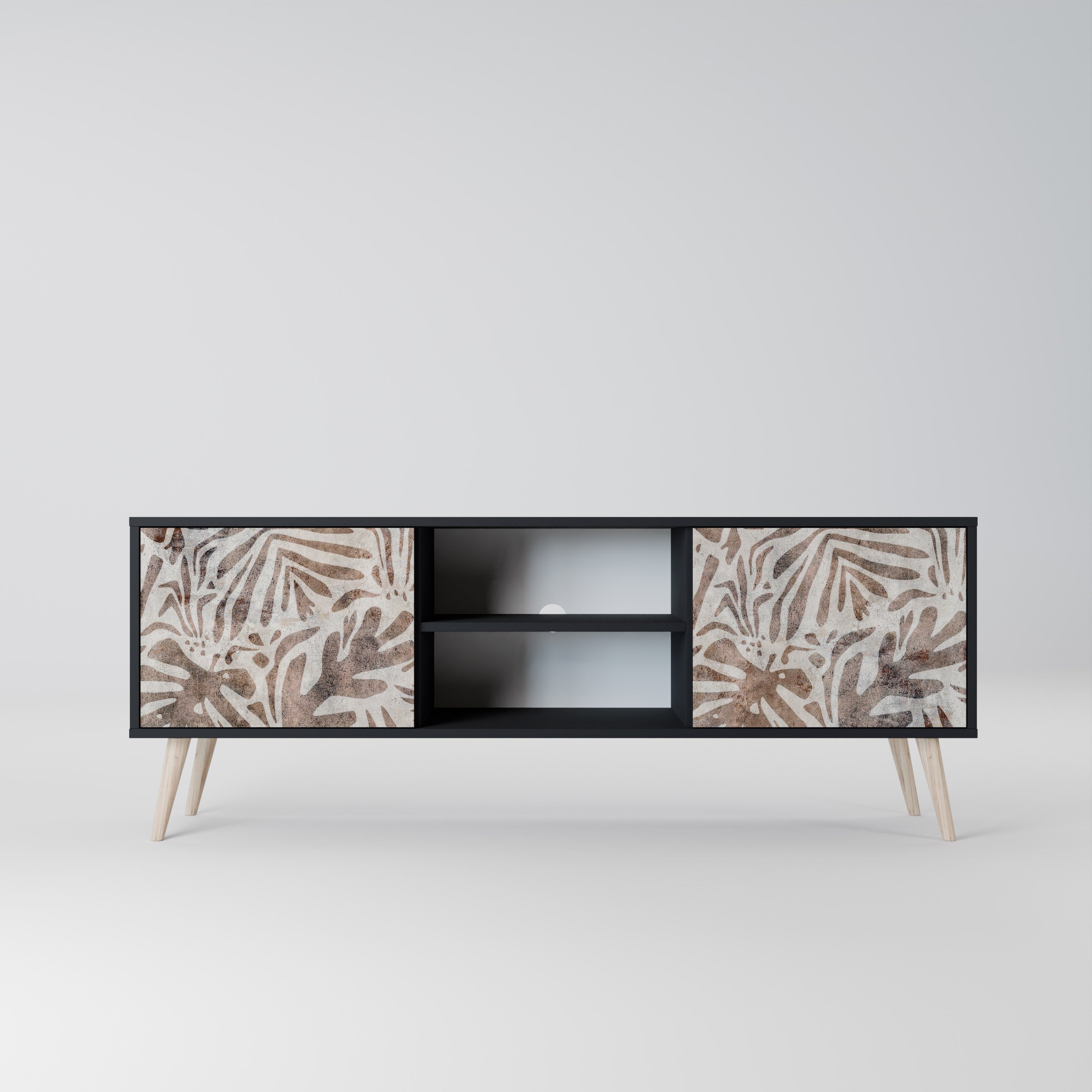 PASSING TIME TV-Lowboard mit 2 Türen in Schwarz