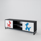 CHILDHOOD MEMORY TV-Lowboard mit 2 Türen in Schwarz