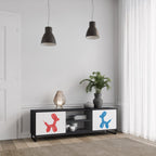 CHILDHOOD MEMORY TV-Lowboard mit 2 Türen in Schwarz