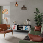 CHILDHOOD MEMORY TV-Lowboard mit 2 Türen in Schwarz