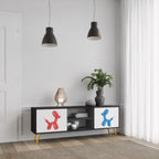 CHILDHOOD MEMORY TV-Lowboard mit 2 Türen in Schwarz