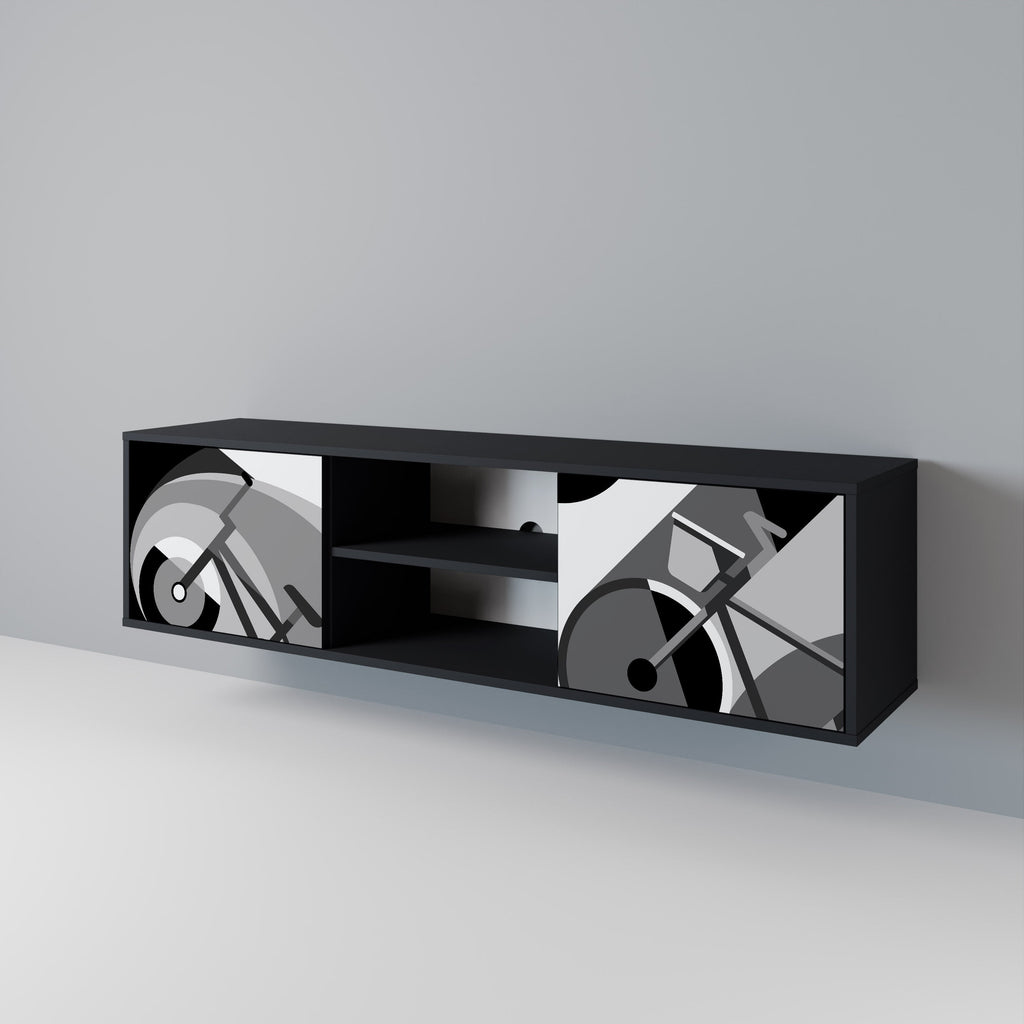 BIKE ENERGY TV-Lowboard mit 2 Türen in Schwarz