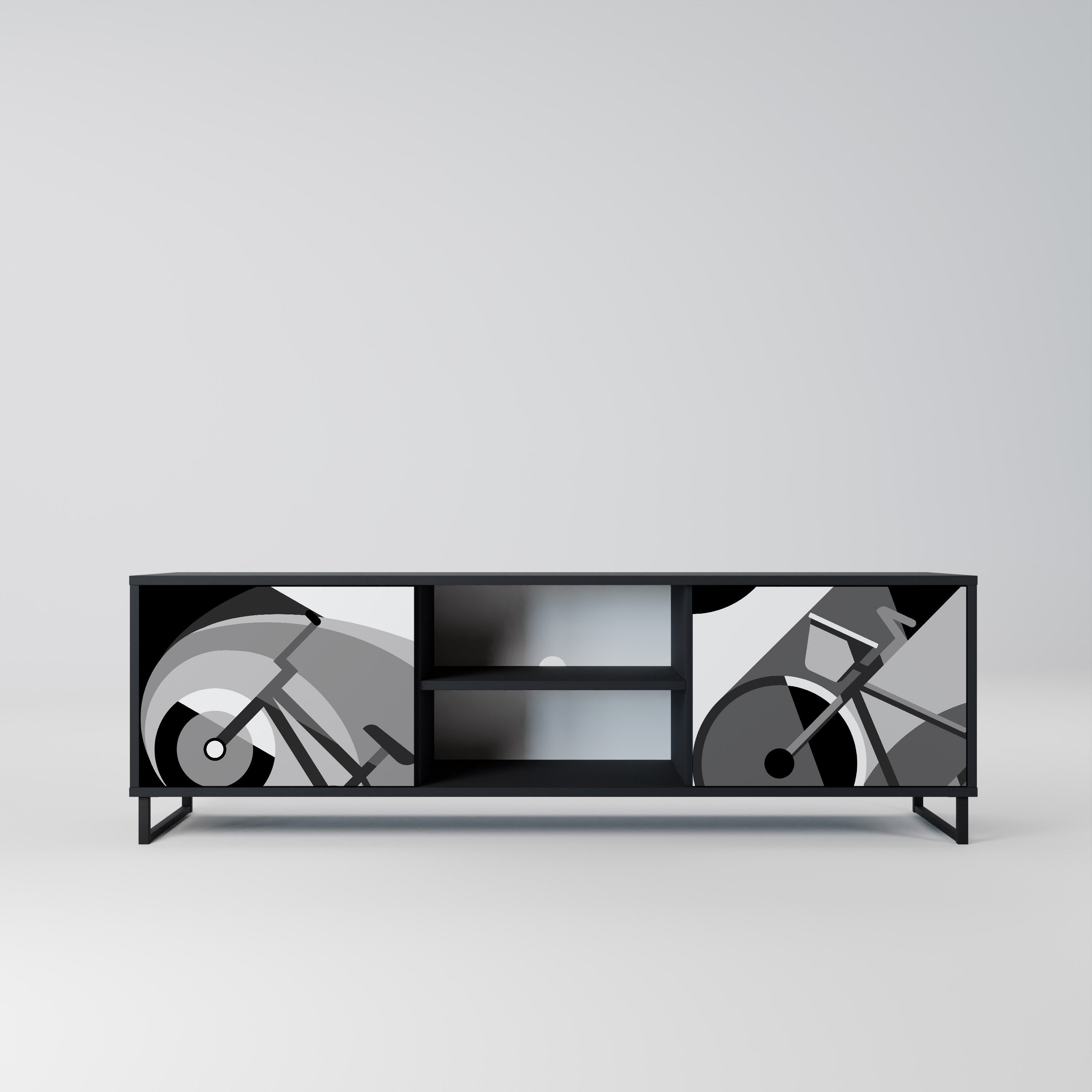 BIKE ENERGY TV-Lowboard mit 2 Türen in Schwarz