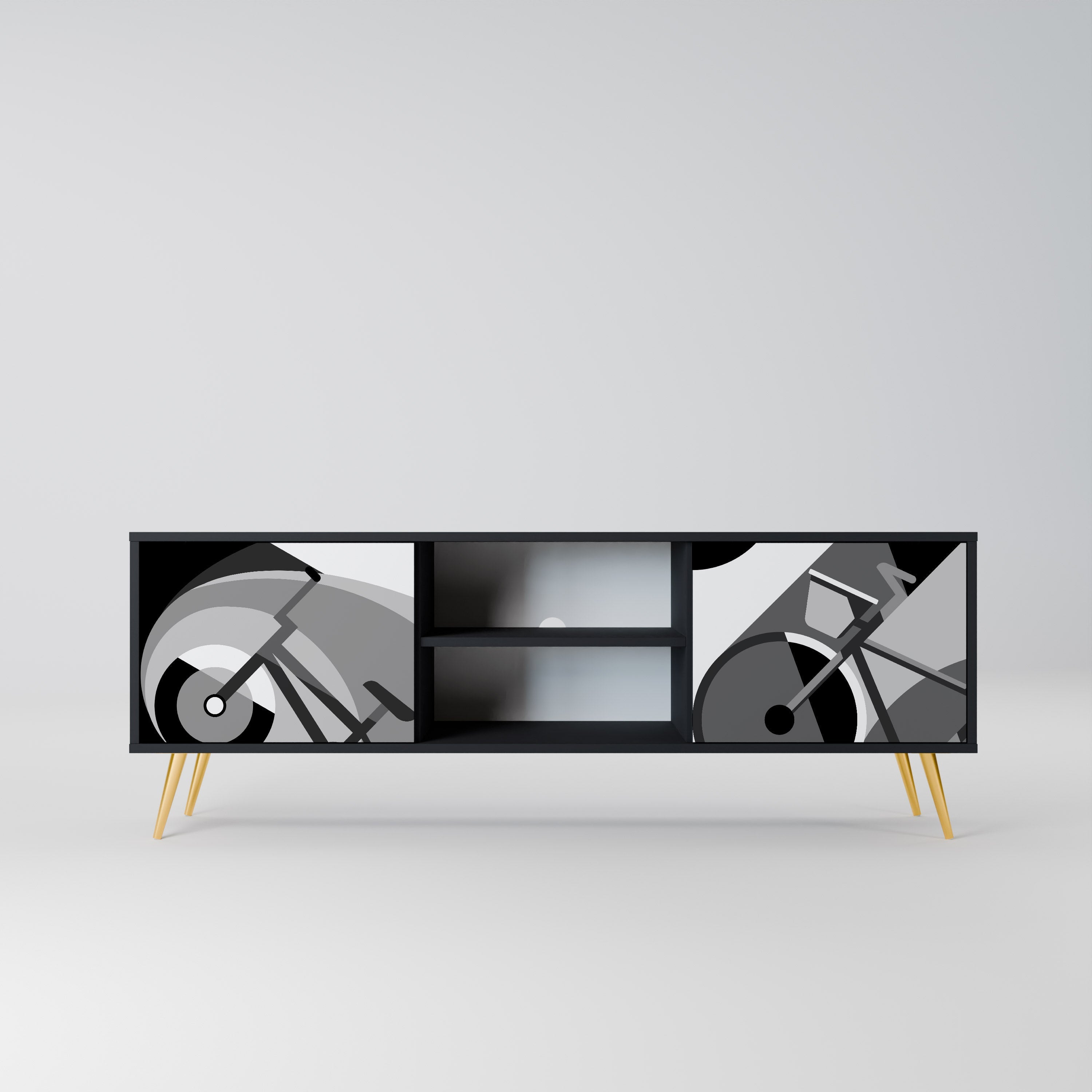 BIKE ENERGY TV-Lowboard mit 2 Türen in Schwarz