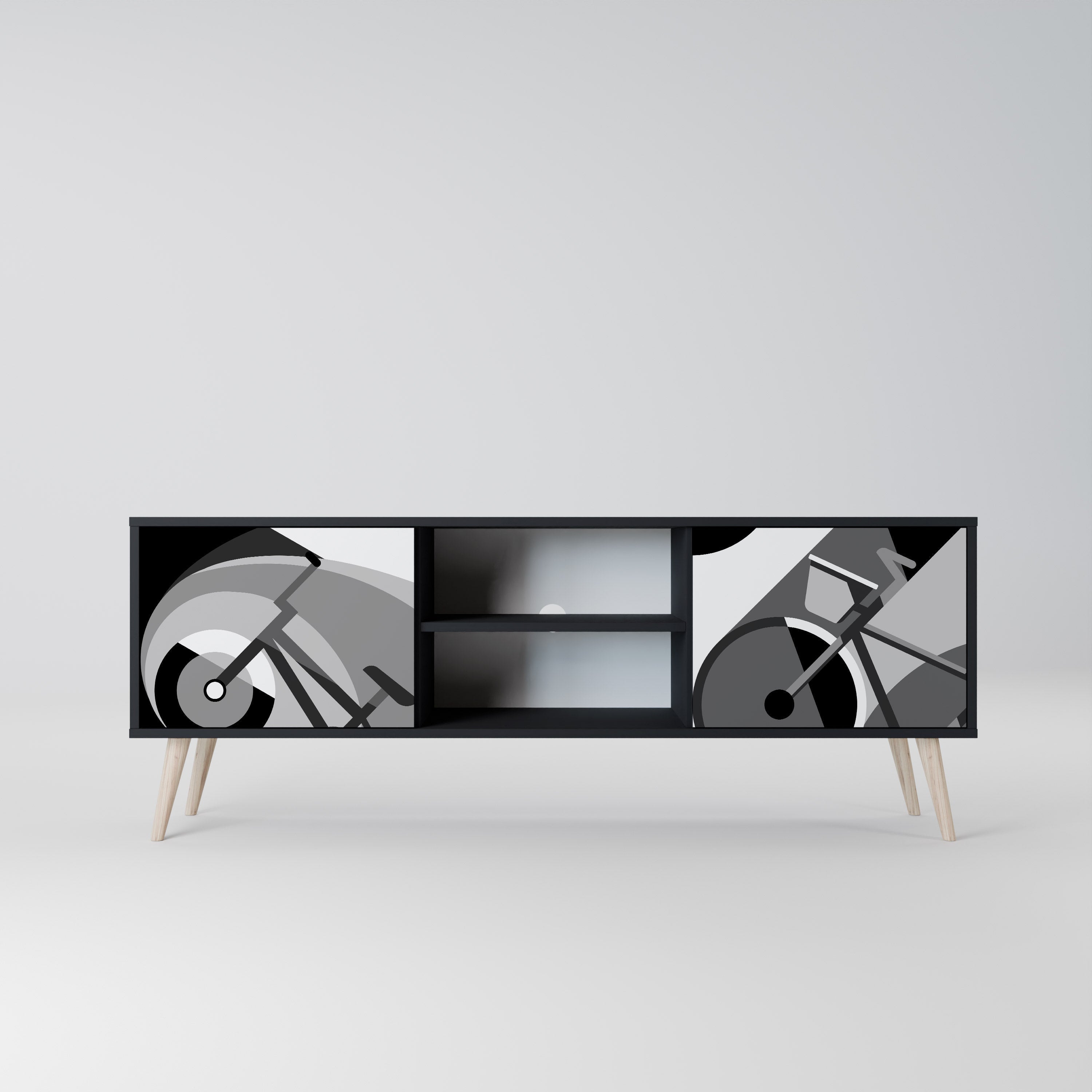 BIKE ENERGY TV-Lowboard mit 2 Türen in Schwarz