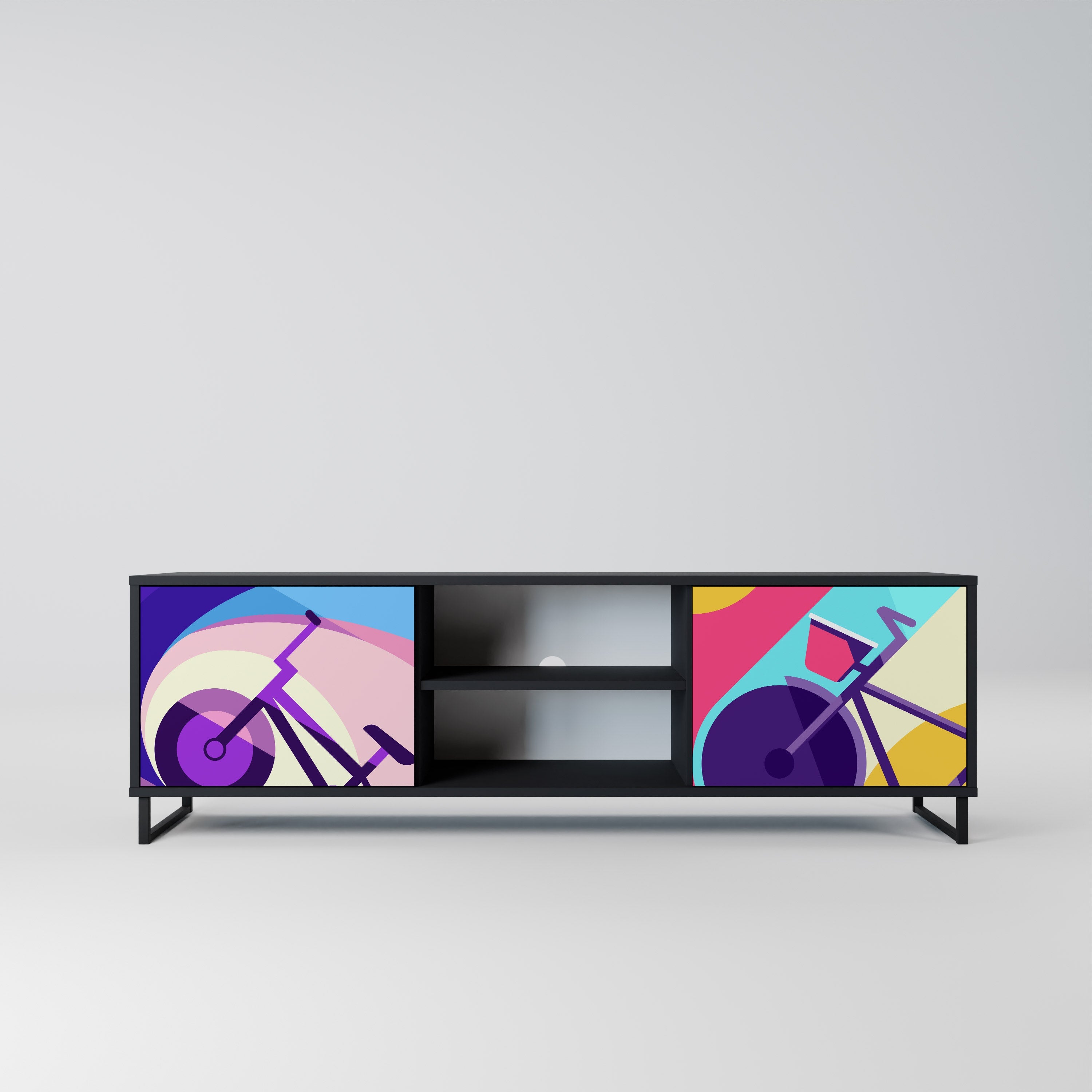 BIKE DREAMS TV-Lowboard mit 2 Türen in Schwarz