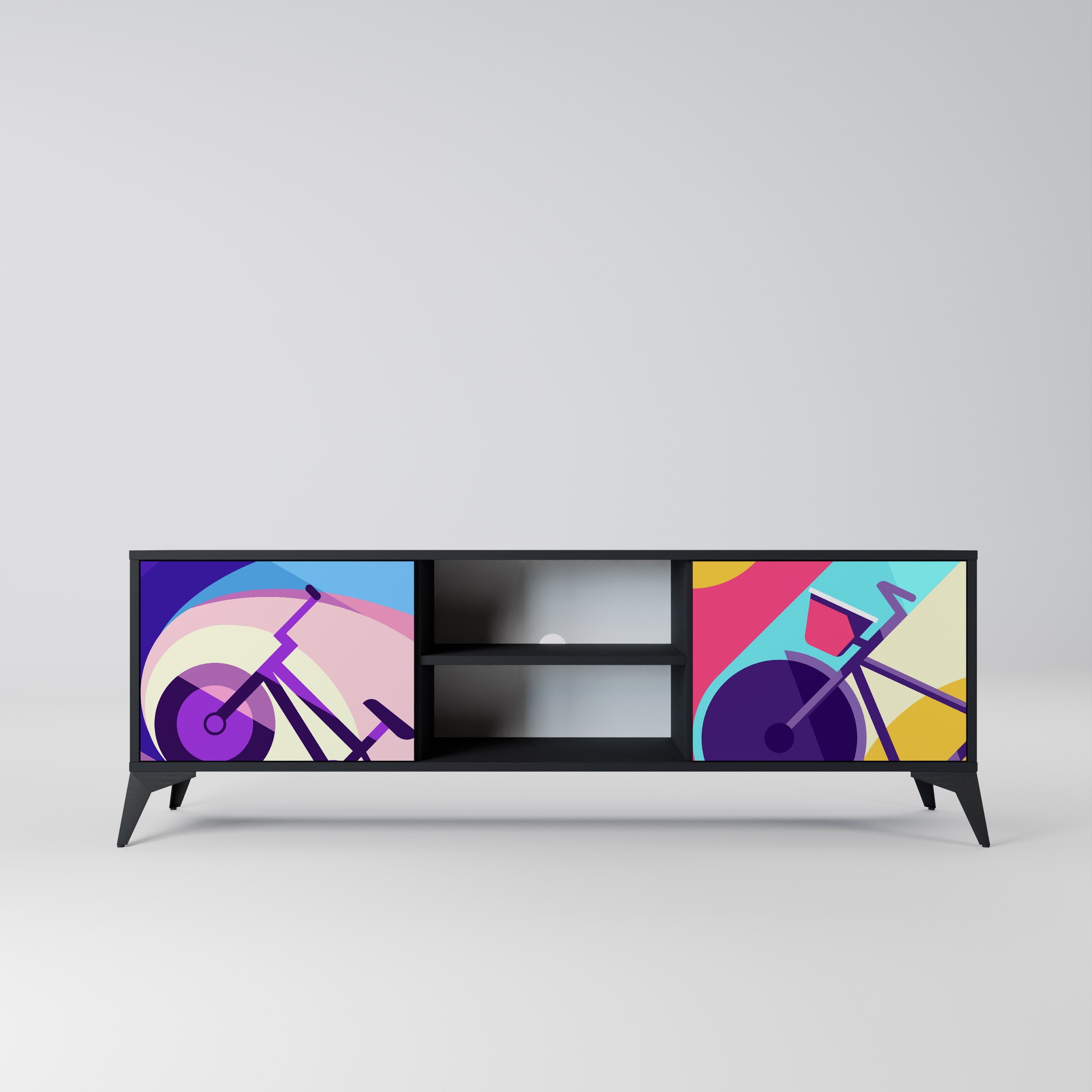 BIKE DREAMS TV-Lowboard mit 2 Türen in Schwarz