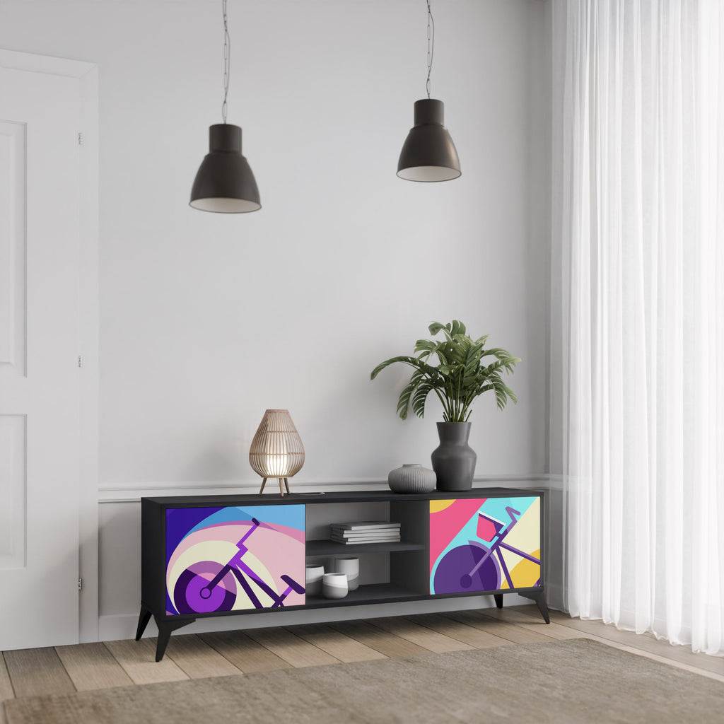 BIKE DREAMS TV-Lowboard mit 2 Türen in Schwarz