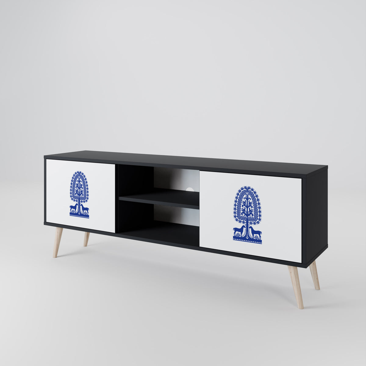 POLISH FOLK ART 2-türiges TV-Lowboard