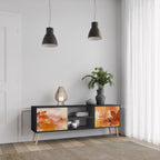 TRACES OF AUTUMN TV-Lowboard mit 2 Türen in Schwarz