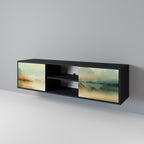 MORNING BY THE LAKE TV-Lowboard mit 2 Türen in Schwarz