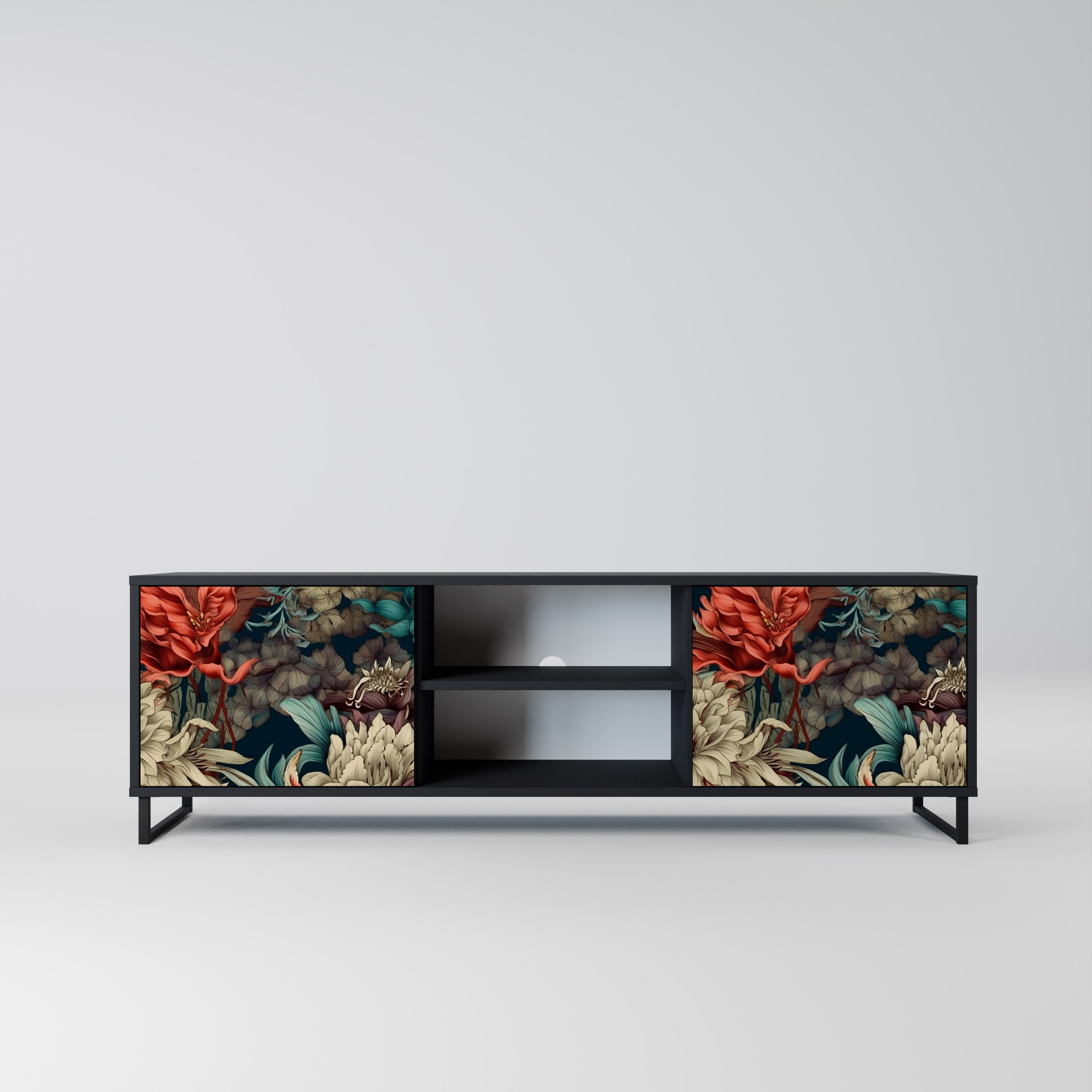 SPROUTING GRACE TV-Lowboard mit 2 Türen in Schwarz