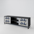 MAJESTIC STEED TV-Lowboard mit 2 Türen in Schwarz