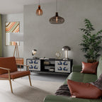 MAJESTIC STEED TV-Lowboard mit 2 Türen in Schwarz