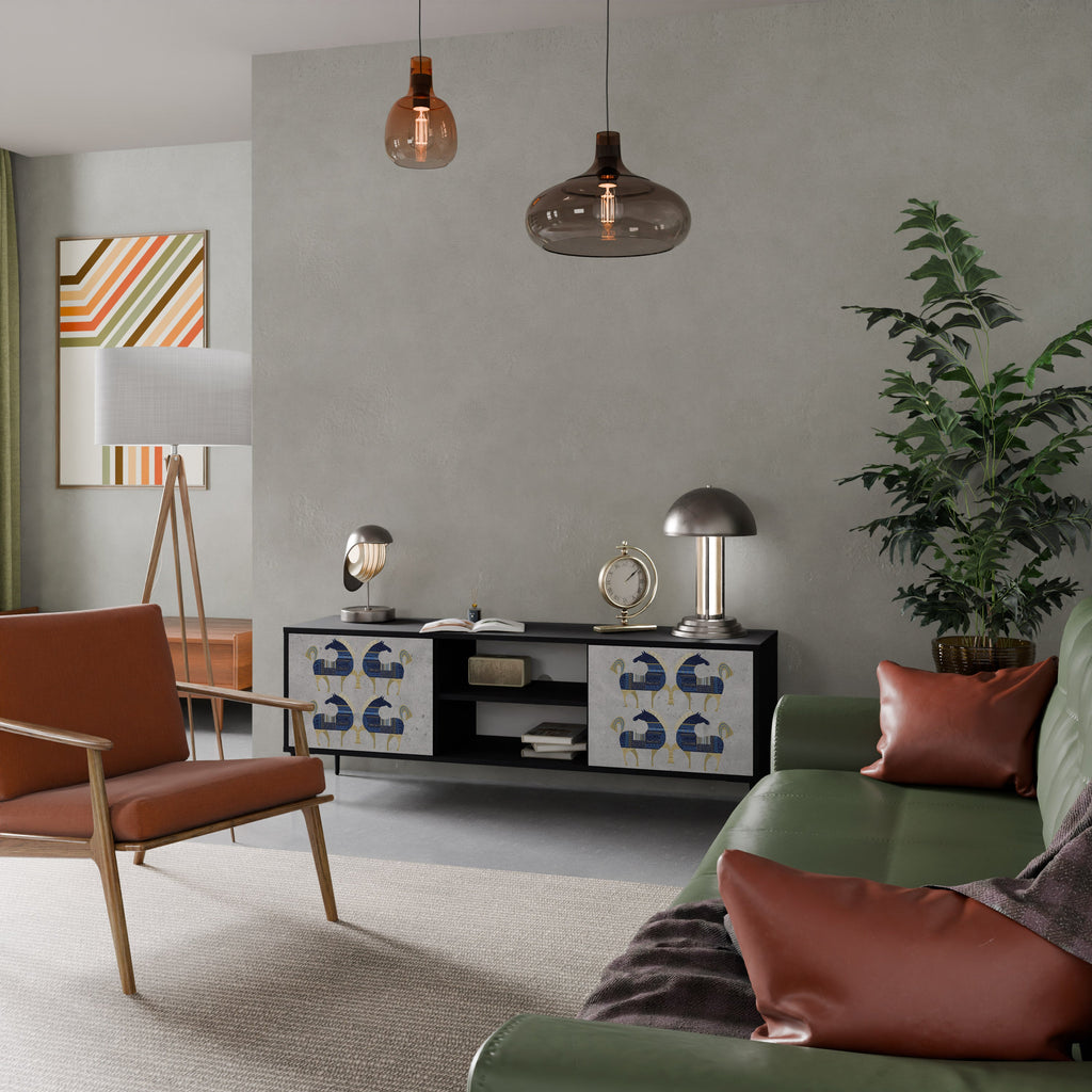 MAJESTIC STEED TV-Lowboard mit 2 Türen in Schwarz