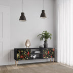 AVIAN GREENERY TV-Lowboard mit 2 Türen in Schwarz