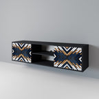 ARTFUL GEOMETRY TV-Lowboard mit 2 Türen in Schwarz