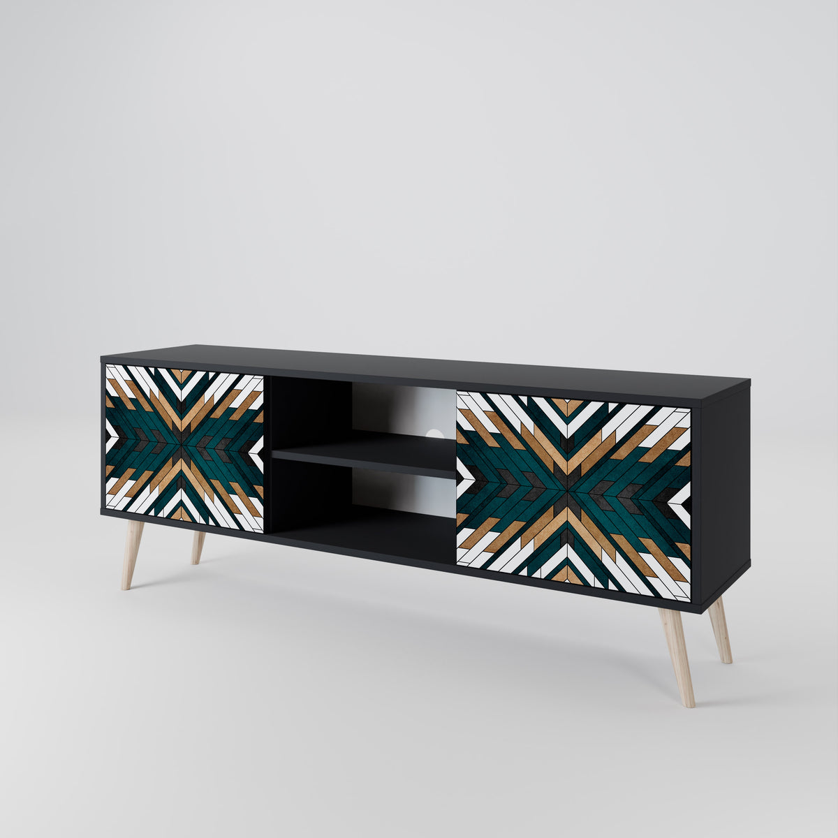 ARTISTIC GEOMETRY 2-türiges TV-Lowboard