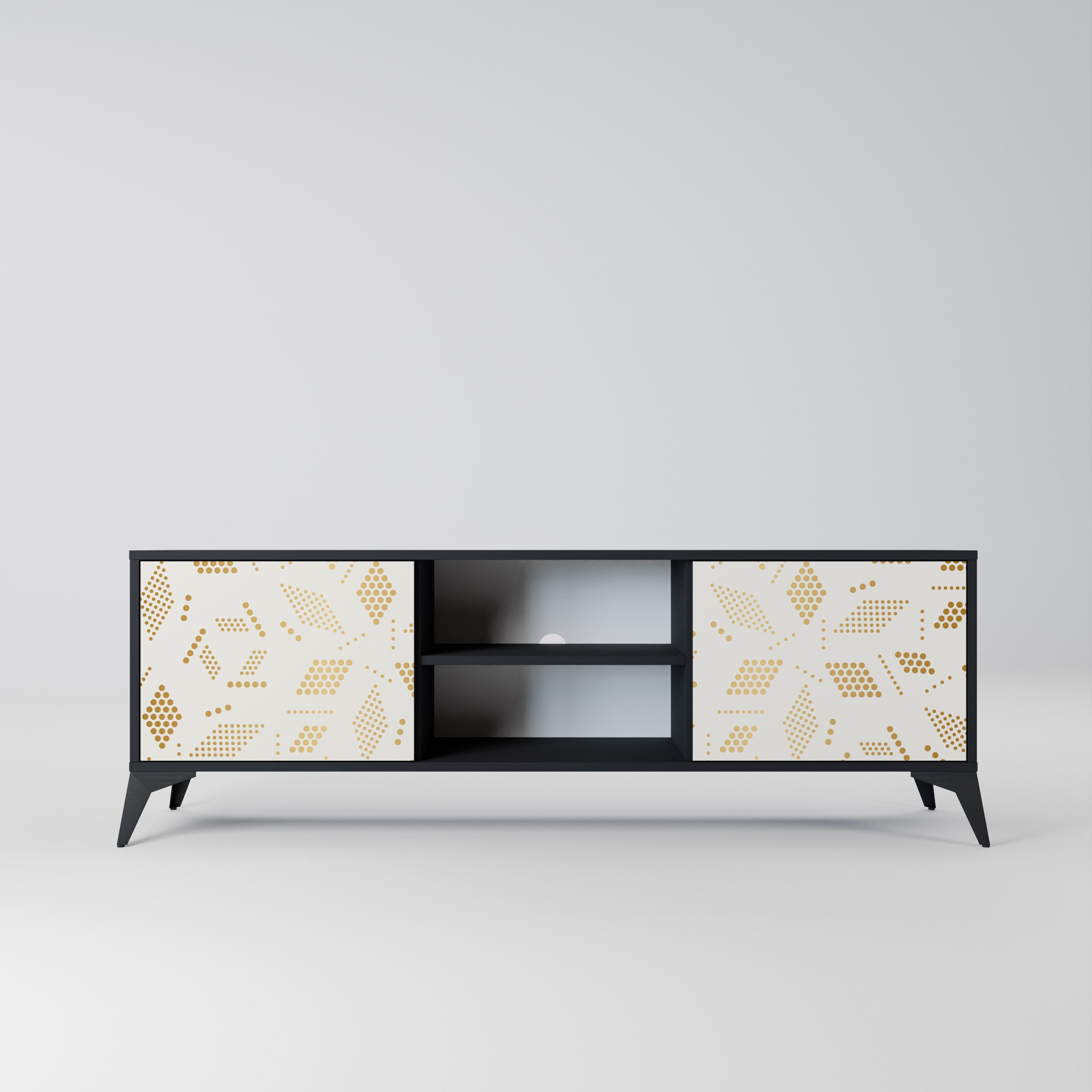 SPOTTED DAZE TV-Lowboard mit 2 Türen in Schwarz