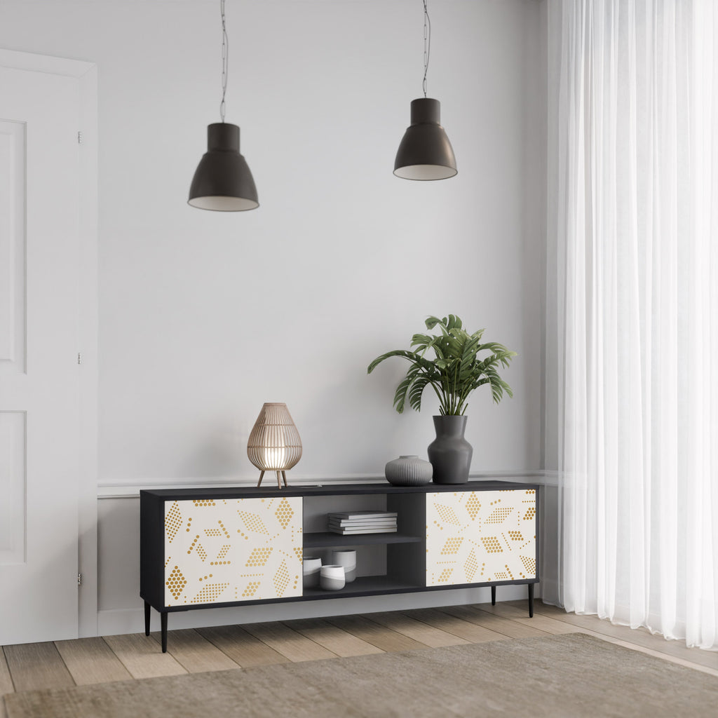 SPOTTED DAZE TV-Lowboard mit 2 Türen in Schwarz