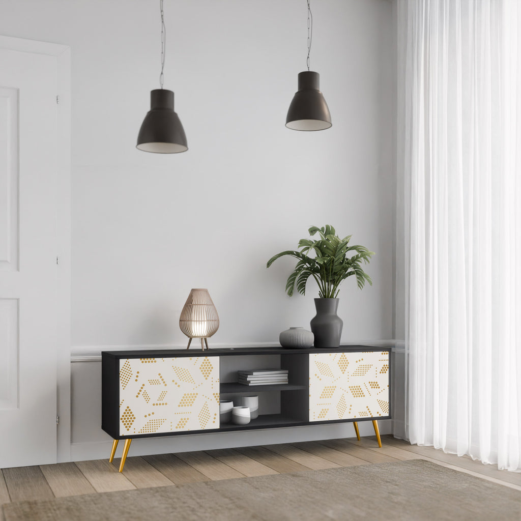 SPOTTED DAZE TV-Lowboard mit 2 Türen in Schwarz