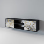 TIMELESS GLIDE TV-Lowboard mit 2 Türen in Schwarz