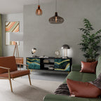 GOLDRUSH ODYSSEY TV-Lowboard mit 2 Türen in Schwarz