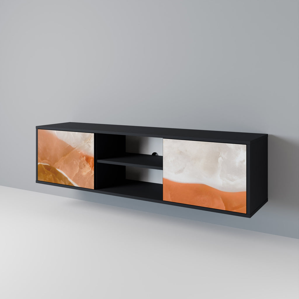 SANDHILLS SPLENDOUR TV-Lowboard mit 2 Türen in Schwarz