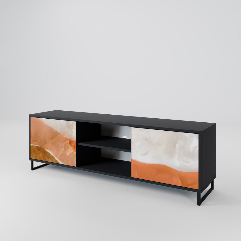 SANDHILLS SPLENDOUR TV-Lowboard mit 2 Türen in Schwarz