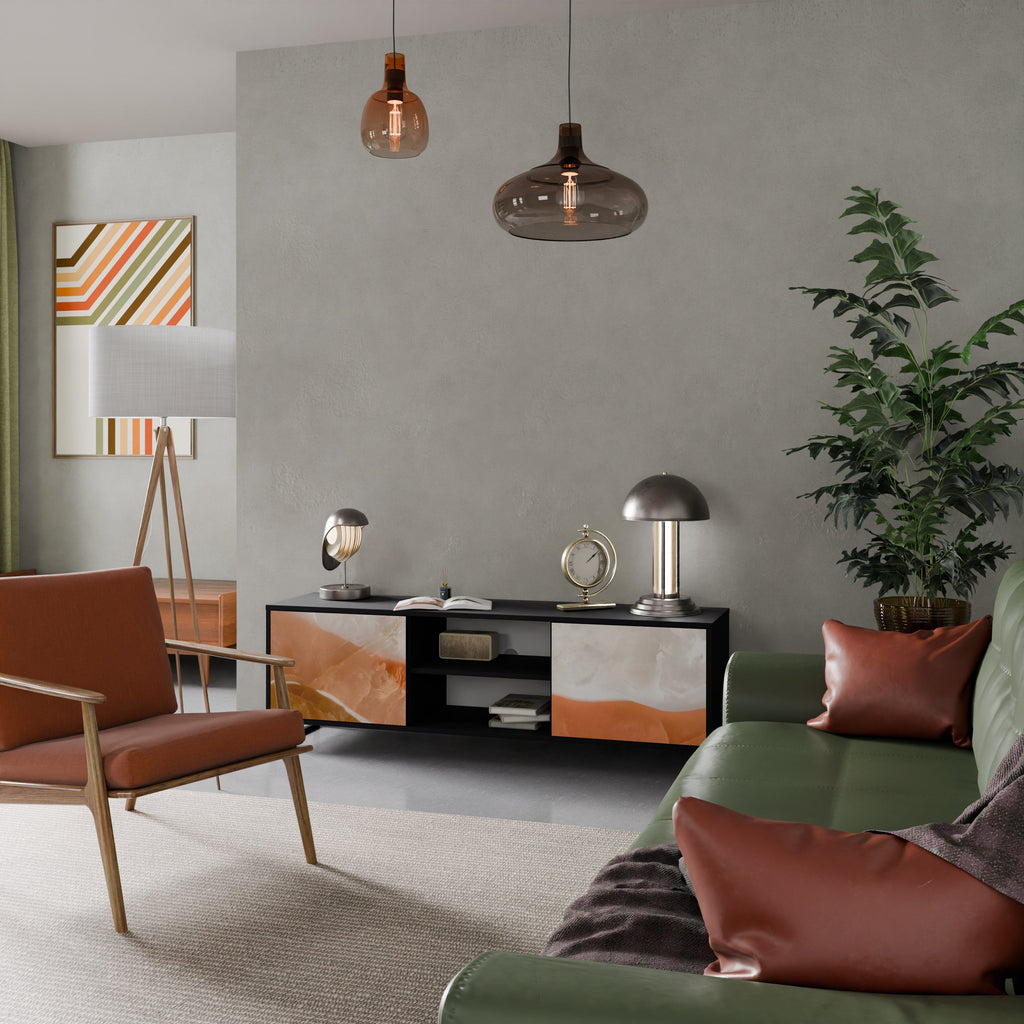 SANDHILLS SPLENDOUR TV-Lowboard mit 2 Türen in Schwarz