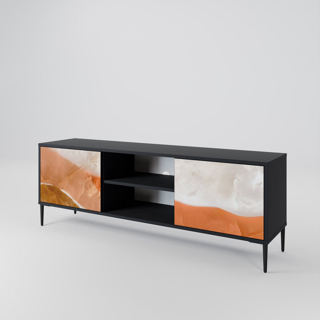 SANDHILLS SPLENDOUR TV-Lowboard mit 2 Türen in Schwarz