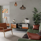 SANDHILLS SPLENDOUR TV-Lowboard mit 2 Türen in Schwarz